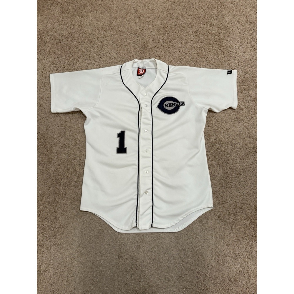 Vintage 90s Columbine High School Rebels Wilson Baseball Jersey Size 40
